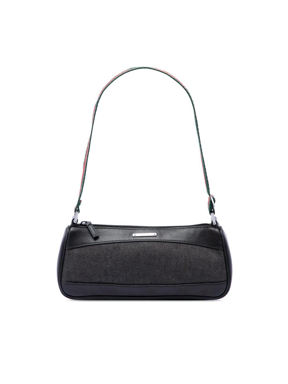 Gucci Denim Web Shoulder Bag Pre-Loved #297869G49B